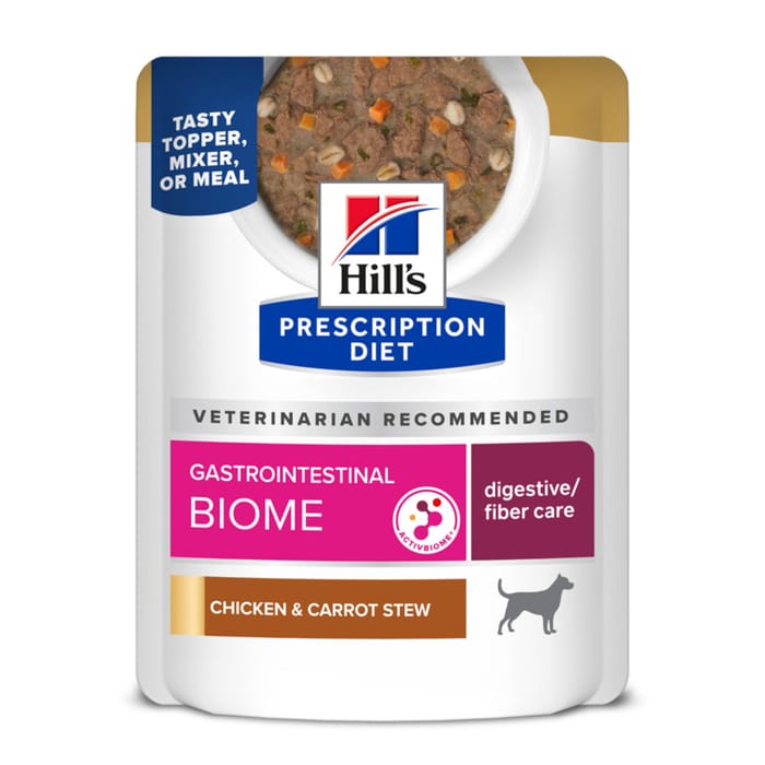 Hill's Prescription Diet Gastrointestinal Biome Chicken & Carrot Stew Recipe Wet Dog Food - 2.8 oz Pouches - Case of 24 product detail number 1.0