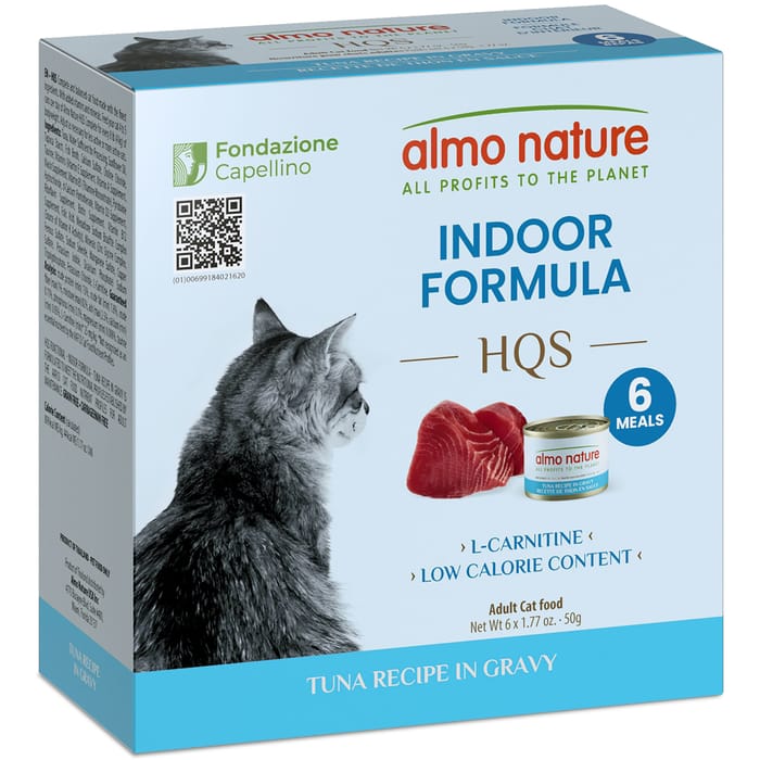 Almo Nature HQS Supportive Formula indoor Tuna  Recipe in Gravy Wet Cat Food - 1.77oz - 6 pack product detail number 1.0