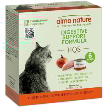 Almo Nature HQS Supportive Formula Digestive Support/Care Chicken Recipe with Pumpkin in Gravy Wet Cat Food-product-tile