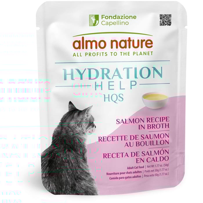 Almo Nature HQS Hydration Salmon Recipe in Broth Wet Cat Food Topper - 1.77oz - 12 pack product detail number 1.0