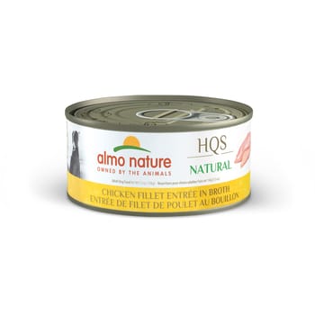 Almo Nature HQS Natural Chicken Fillet Entrée in Broth Wet Dog Food - 5.5oz - 12 pack-product-tile