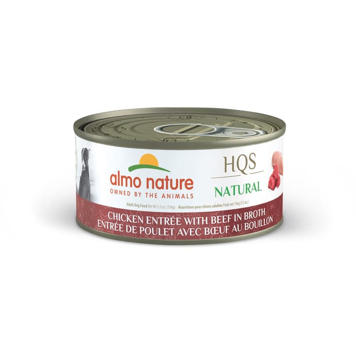 Almo Nature HQS Natural Chicken Entr&eacute;e with Beef in Broth Wet Dog Food - 5.5oz - 12 pack product detail number 1.0
