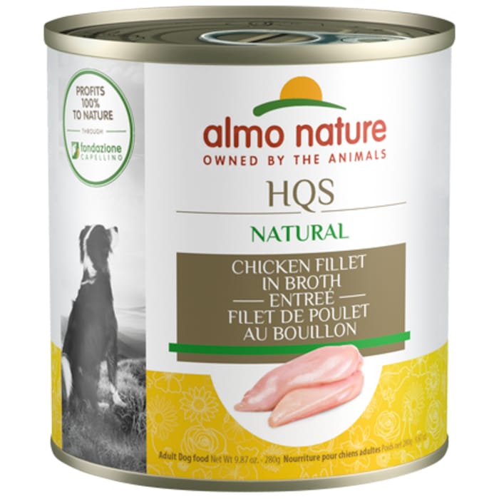 Almo Nature HQS Natural Chicken Fillet Entr&eacute;e in Broth Wet Dog Food - 9.87oz - 12 pack product detail number 1.0