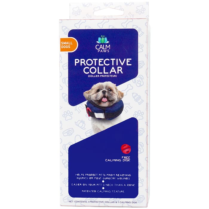 Calm Paws Inflatable Protective Dog & Cat Collar with Calming Disc -  Small product detail number 1.0