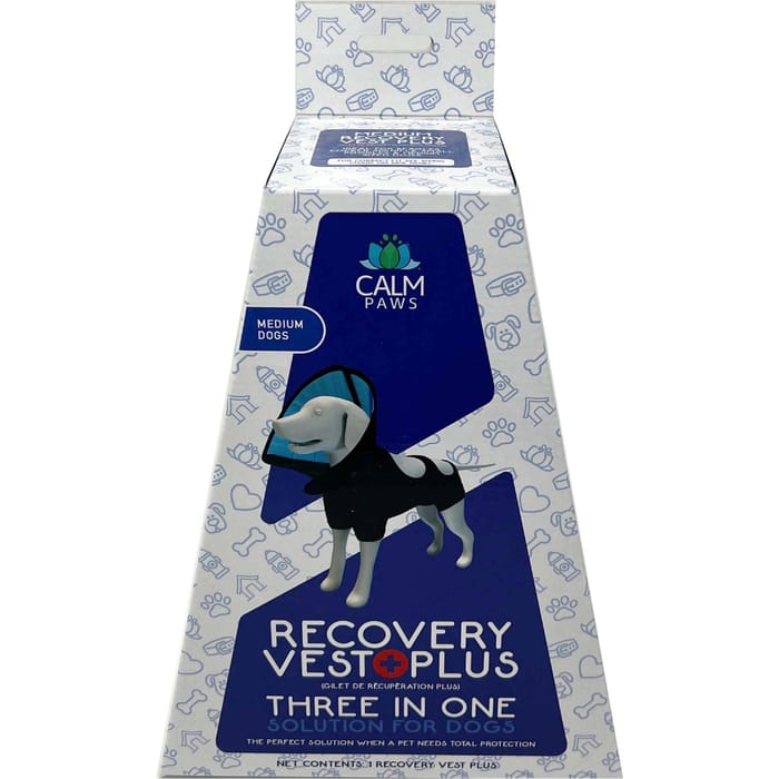 Calm Paws Recovery Vest Plus with Detachable Collar for Dogs -  Medium product detail number 1.0