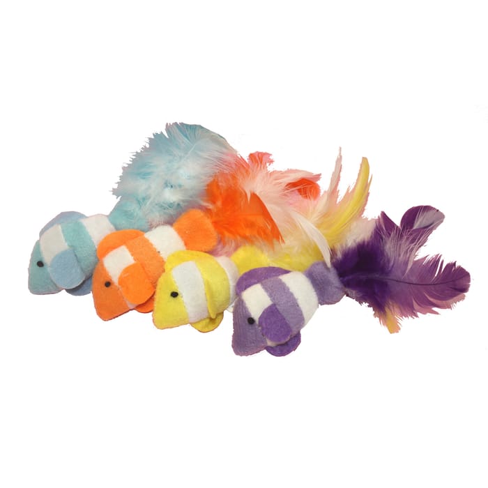 Multipet Clown Fish Assorted Colors Cat Toy with Catnip - 6 in - 2 Pack product detail number 1.0