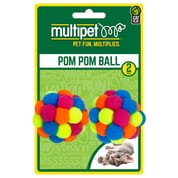 Multipet PomPom Ball with Rattle Cat Toy