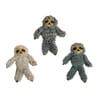 Multipet Sloth Assorted Colors Cat Toy with Catnip - 3 in - 1 Count