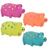 Multipet Globlet Polka Dot Pig Assorted Colors Dog Toy - 4 in - 1 Count