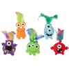 Multipet Monster Assorted Colors Cat Toy with Catnip - 6 in - 1 Count