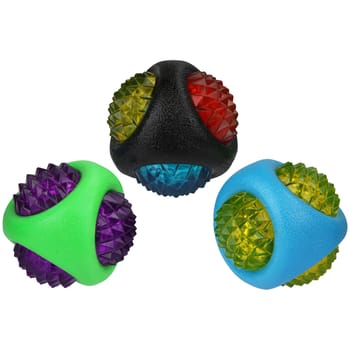 Multipet Diamond Dental TPR Ball Assorted Colors Dog Toy-product-tile