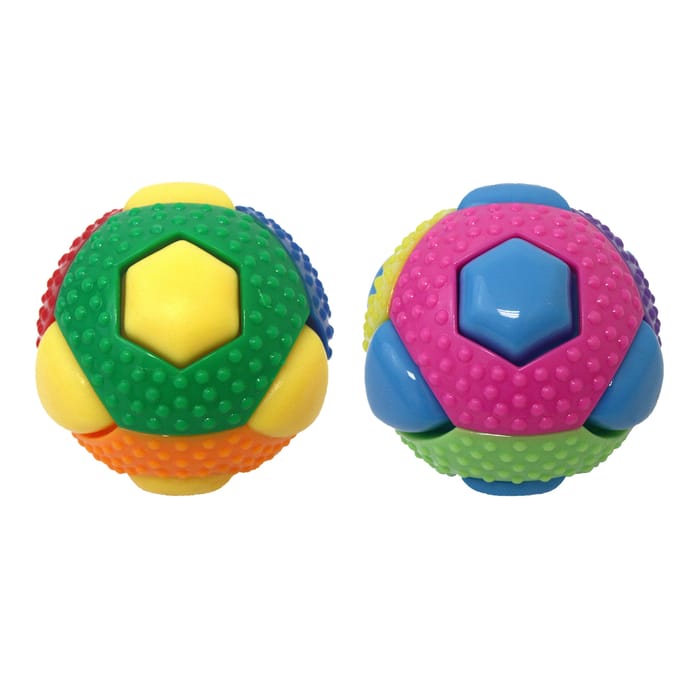 Multipet Theo Squeaker TPR Ball Assorted Colors Dog Toy - 3 in - 1 Count product detail number 1.0