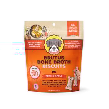 Brutus Bone Broth Dog Biscuits - Pork and Apple - 8oz-product-tile