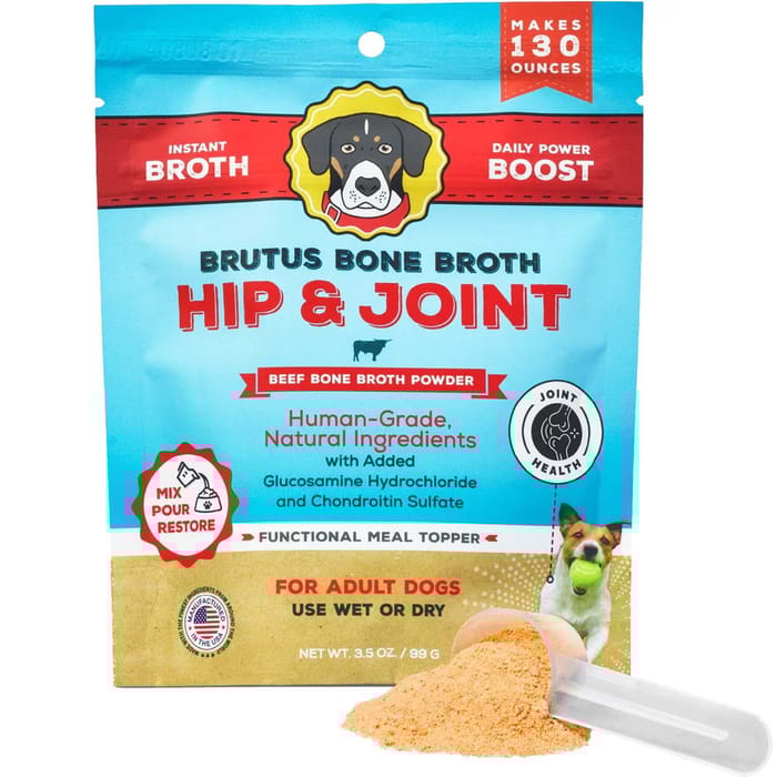Brutus Bone Broth Hip & Joint Instant Bone Broth Beef Dog Food Topper - Mega Pack - 3.5oz product detail number 1.0