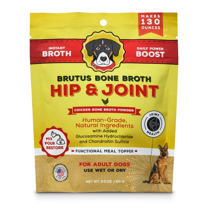 Brutus Bone Broth Hip & Joint Instant Bone Broth Chicken Dog Food Topper - Mega Pack - 3.5oz product detail number 1.0