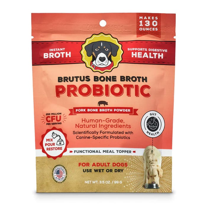Brutus Bone Broth Probiotics Instant Bone Broth Pork Dog Food Topper - Mega Pack - 3.5oz product detail number 1.0