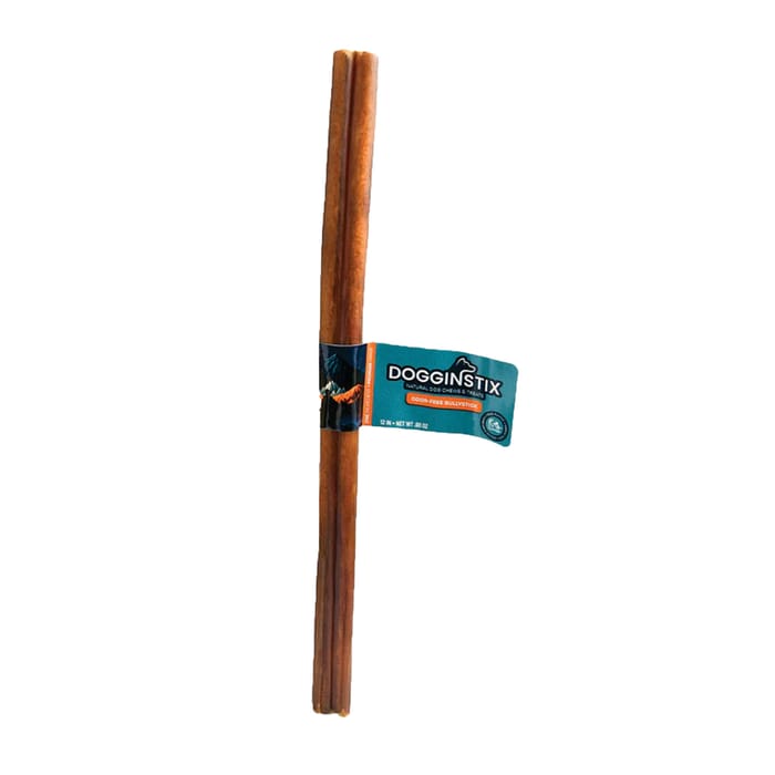 Dogginstix Grass-Fed Natural Bully Stick Dog Treat - 12'' Standard product detail number 1.0