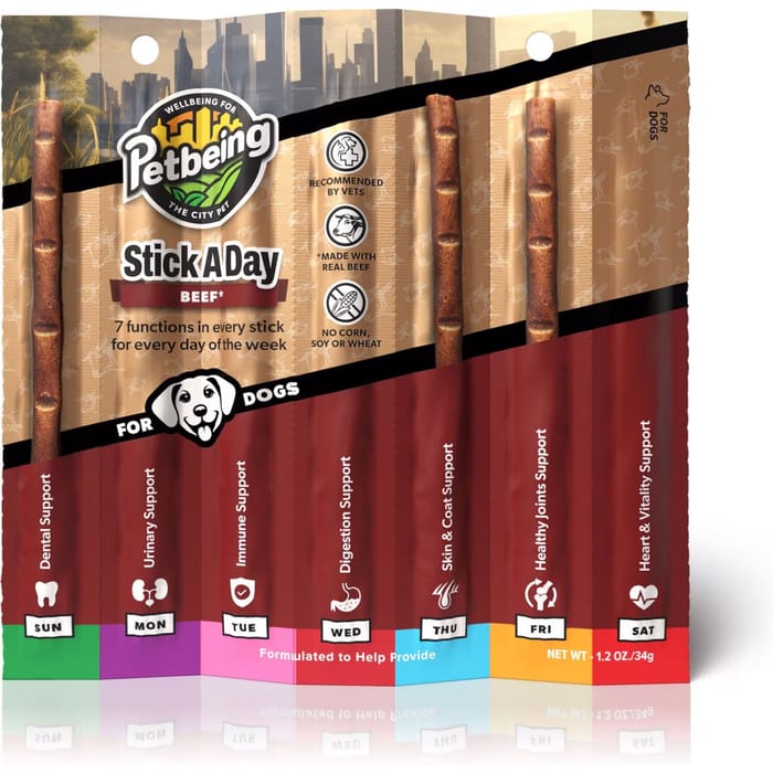 PetBeing Stick A Day 7 Function Sticks with 7 Supplements for Dogs - Beef product detail number 1.0