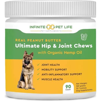 Infinite Pet Life Ultimate Hip and Joint Peanut Butter Soft Chew Supplement for Dogs -  90 ct-product-tile