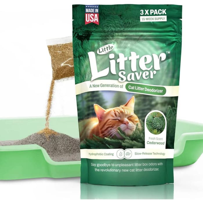 PetBeing Little Litter Saver Cat Litter Box Deodorizer 3X Pack (15 Week Supply) - Cedar Scent product detail number 1.0