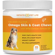 Infinite Pet Life Salmon Flavored Omega Skin & Coat Soft Chews with Wild Alaskan Salmon
