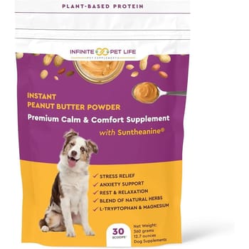 Infinite Pet Life Premium Calm & Comfort Instant Peanut Butter Powder Supplement for Dogs-product-tile