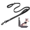 Joyride Harness Black 2-in-1 Dual Handle Reflective Leash with Seat Belt Buckle Combo for Dogs - 43' Harness