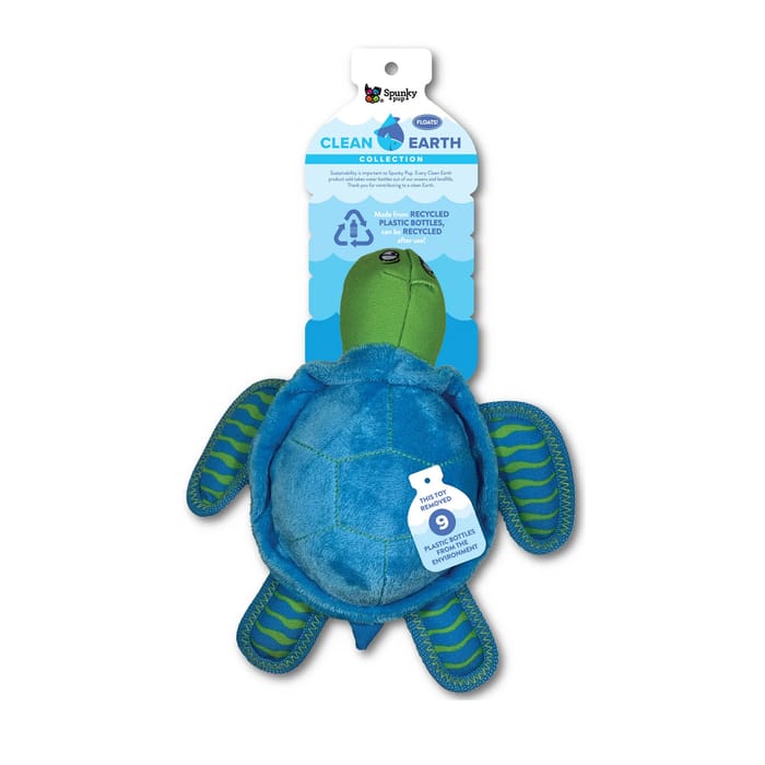 Spunky Pup Clean Earth Recycled Turtle Plush Dog Toy - Large Size product detail number 1.0