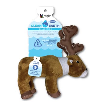 Spunky Pup Clean Earth Recycled Caribou Plush Dog Toy - Large Size-product-tile