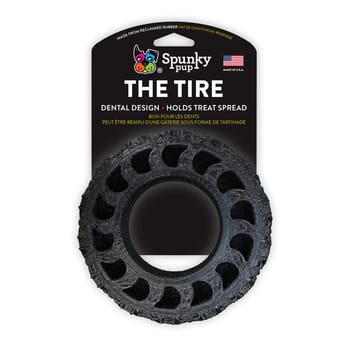 Spunky Pup The Tire Reclaimed Rubber Chew Dog Toy - Small Size-product-tile