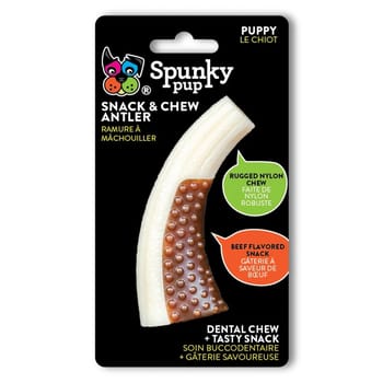 Spunky Pup Snack & Chew Antler Beef Chew Dog Toy - Small Size-product-tile