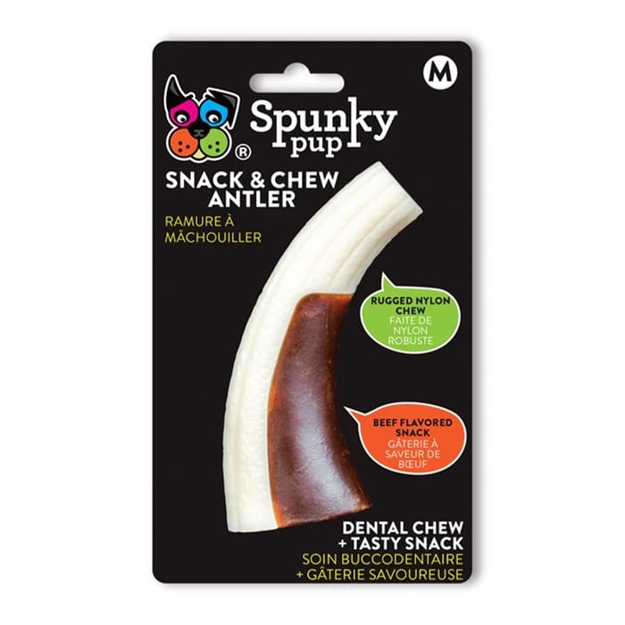 Spunky Pup Snack & Chew Antler Beef Chew Dog Toy - Medium Size product detail number 1.0