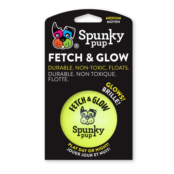 Spunky Pup Fetch & Glow Ball Assorted Color Dog Toy - Medium Size product detail number 1.0
