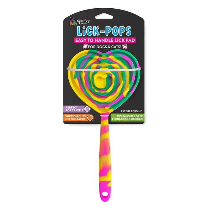 Spunky Pup Lick-Pops Heart Lick Pad for Dogs & Cats - Regular product detail number 1.0