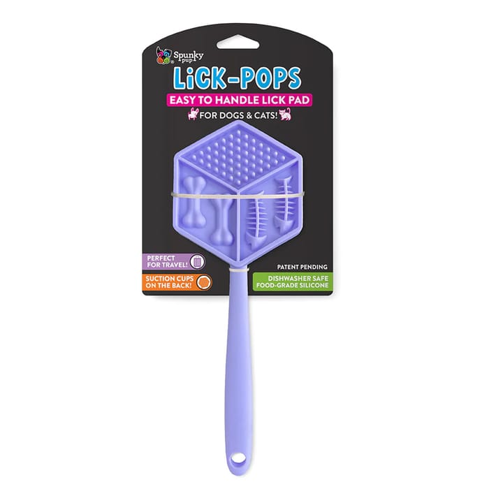 Spunky Pup Lick-Pops Hexagon Lick Pad for Dogs & Cats - Regular product detail number 1.0