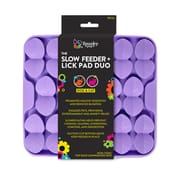 Spunky Pup Slow Feeder & Lick Pad Duo Assorted Color Petal for Dogs & Cats