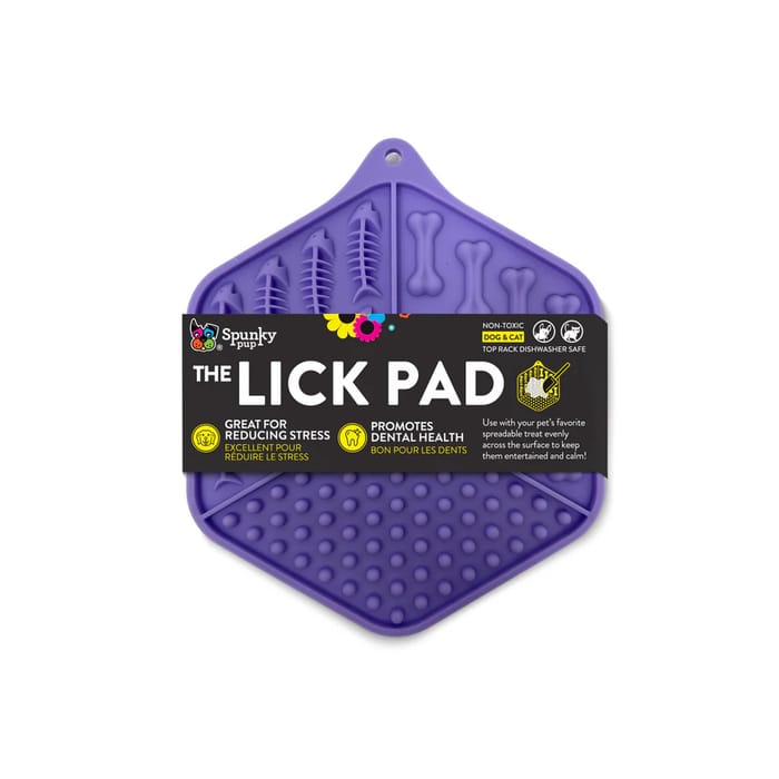 Spunky Pup Lick Pad Assorted Color Hexagon for Dogs & Cats - 7.5 x 6.25 x 1.5 in product detail number 1.0