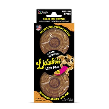 Spunky Pup Lickables Peanut Butter Filled Lick Pad for Dogs - 2 Count-product-tile