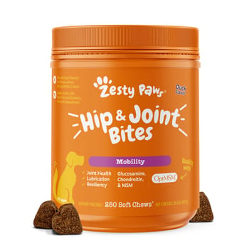 Zesty Paws Hip & Joint Bites Soft Chews Mobility Supplement for Dogs - Duck - 250 Count-product-tile