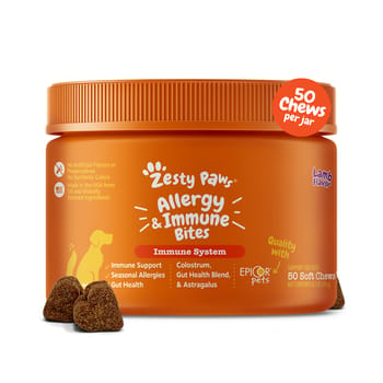 Zesty Paws Allergy & Immune Bites Soft Chews Skin & Coat Supplement for Dogs - Lamb - 50 Count-product-tile