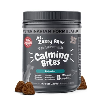 Zesty Paws Vet Strength Calming Bites Soft Chews Behavior Supplement for Dogs - Turkey - 90 Count-product-tile