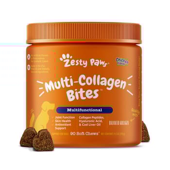 Zesty Paws Multi-Collagen Bites Soft Chews Multivitamin for Dogs - Chicken - 90 Count-product-tile
