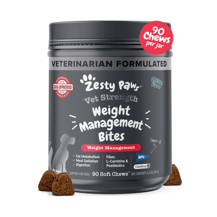 Zesty Paws Vet Strength Weight Management Bites Soft Chews Supplement for Dogs - Chicken - 90 Count product detail number 1.0
