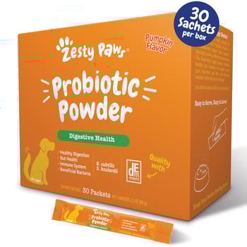 Zesty Paws Probiotic Powder Gut Health & Digestive Supplement for Dogs - Pumpkin - 30 Count-product-tile