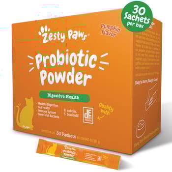 Zesty Paws Probiotic Powder Gut Health & Digestive Supplement for Cats - Pumpkin - 30 Count-product-tile