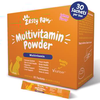 Zesty Paws Multivitamin Powder Supplement for Dogs - Salmon - 30 Count-product-tile
