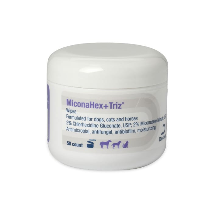 MiconaHex+Triz Wipes for Dogs, Cats, & Horses - 50 Count Jar product detail number 1.0