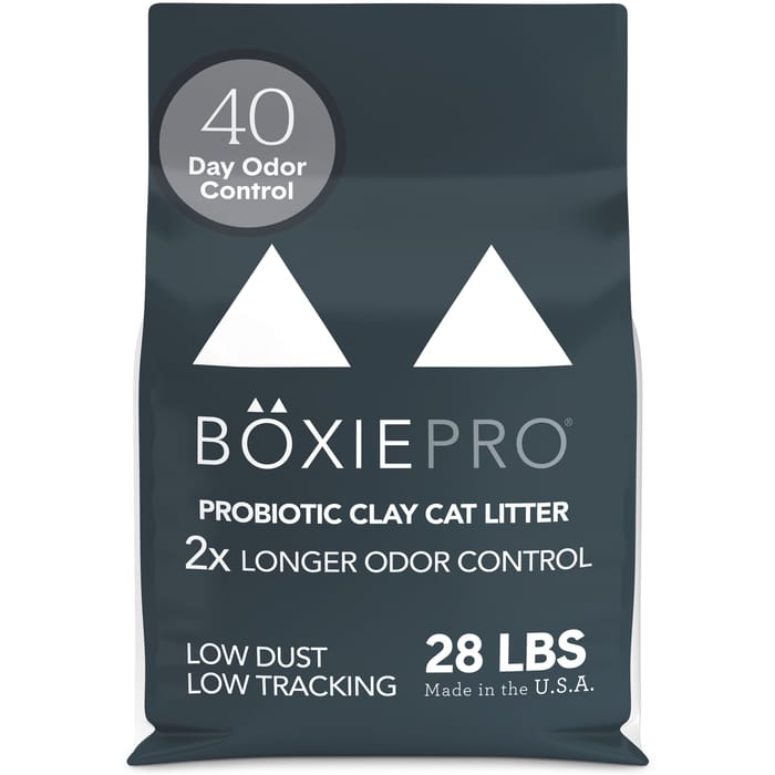 Boxiecat Pro Self-Cleaning Probiotic Scent Free Clumping Clay Cat Litter - 28 lb Bag product detail number 1.0