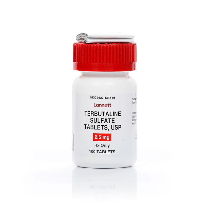 Terbutaline Tablets for Dogs & Cats - 2.5 mg product detail number 1.0