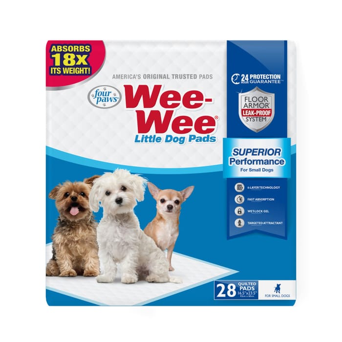 Four Paws Little Dog Wee Wee Pads 16.5' x 23.5' - 28 Count product detail number 1.0